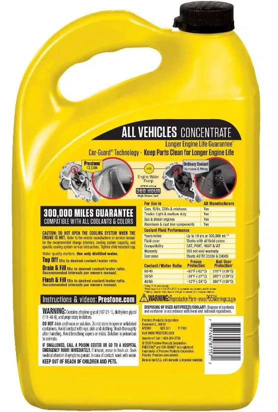 AF2000 – PRESTONE Engine Coolant, Concentrate 1 Gallon Jug Single